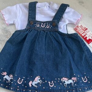 New Baby Korral Authentic Western Wear - Red & White Size 24 months